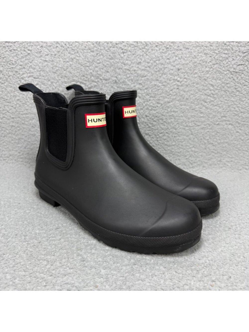 Hunter Boots Womens 10 Shoes Black Rubber Original Chelsea Rain Waterproof Ankle